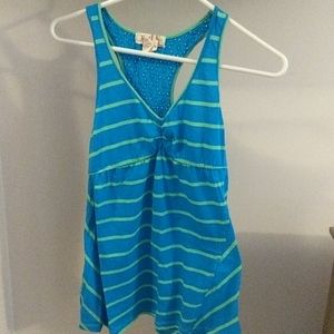 Racerback striped tank